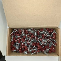 Саморезы кровельные по дереву 4.8х29 RAL 3005 (Винно-красный) 1кг