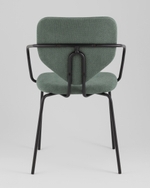 Стул обеденный Masey с подлокотниками зеленый