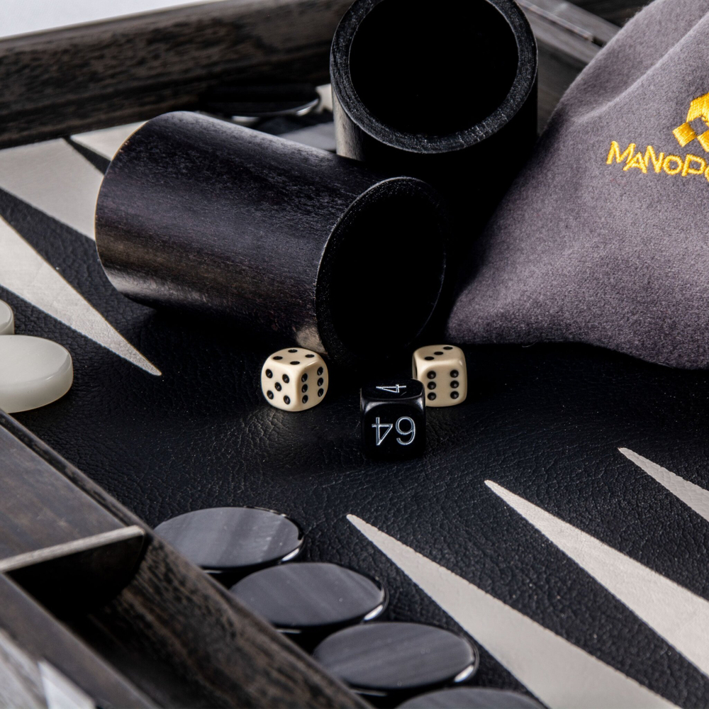 Нарды с боковыми стойками 48x30см Manopoulos Backgammon bde1abl