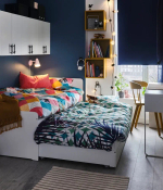 Кровать одноярусная - IKEA SLÄKT/LURÖY/ SLАKT/LURОY/СЛЭКТ/ЛУРОЙ ИКЕА  , 90x200 см, белый