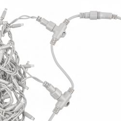 UCX-F90 T10-2M-WH Провод-шина для гирлянд серии F90PRO. 2м. 10 Т-коннекторов. шаг 20см. Статика-мерцание. IP67. Белый. TM Uniel