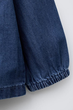 ZARA ДЖИНСОВАЯ РУБАШКА, ВЫЦВЕТШИЙ СИНИЙ