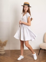 Комбинезон летний с шортами в горошек