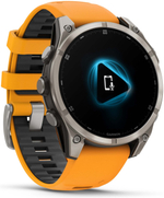 Смарт-часы Garmin Fenix 8 47 мм серебристый-оранжевый