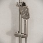 Душевая стойка Grossman Cosmo 500.K35.02.120 с верхним душем,ручной лейкой и смесителем, брашированный никель,1 место