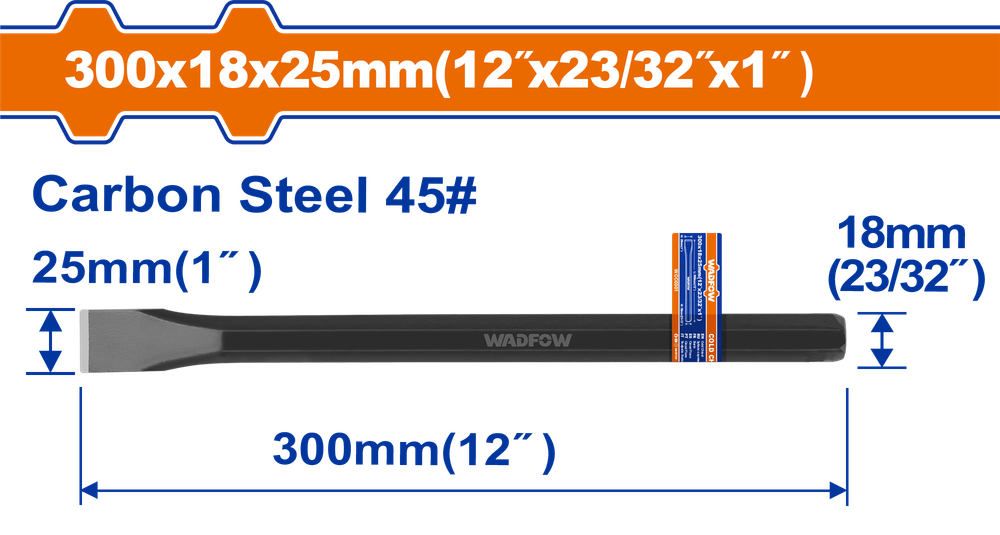 Зубило WADFOW WCC0301 300x18x25 мм