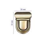 "Gamma" LBZ-14B замок для сумки 32 х 26 мм под бронзу