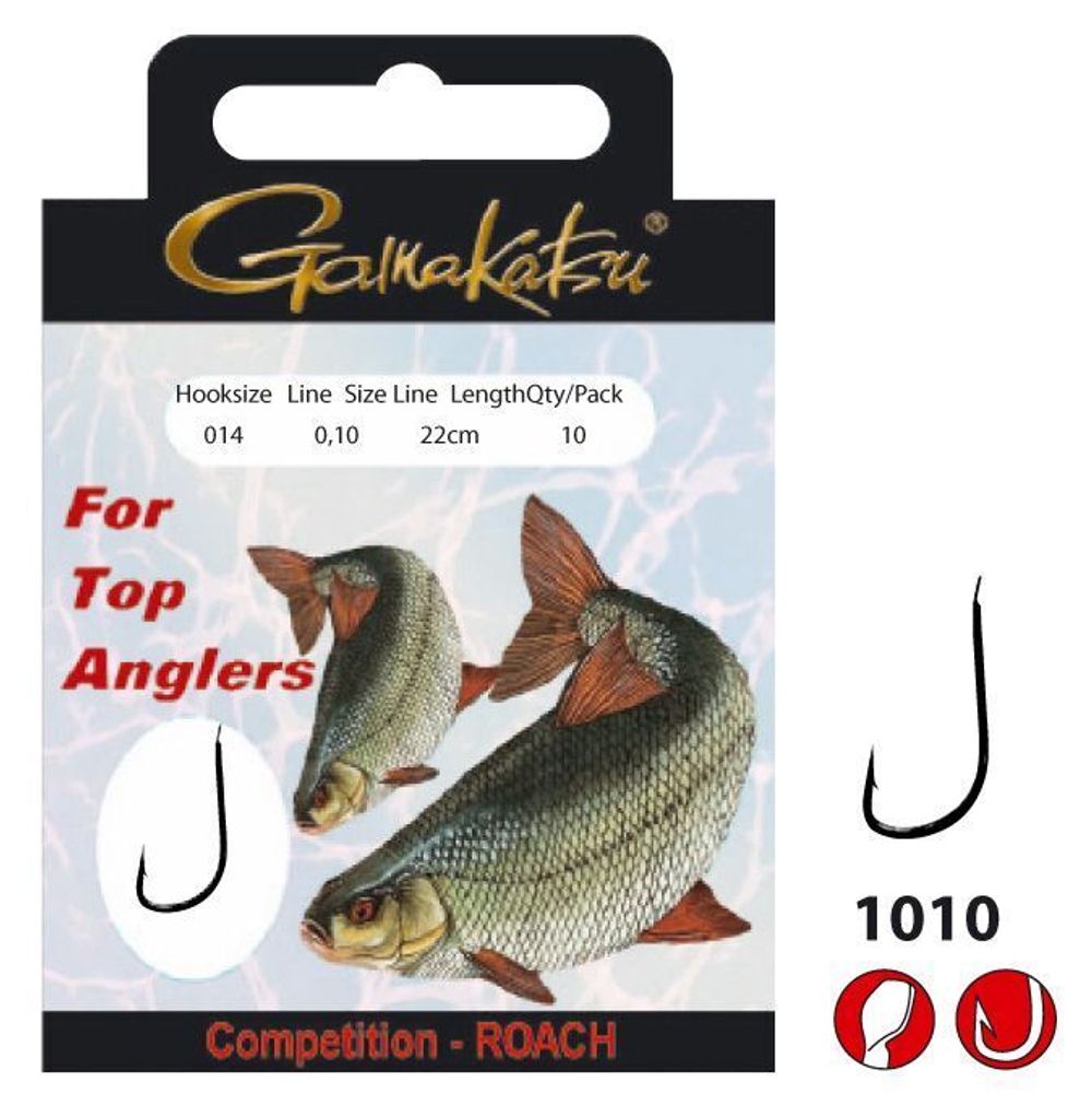 Крючок Gamakatsu Hook BKS-1010R Roach 22 см Comp №16 d0.10