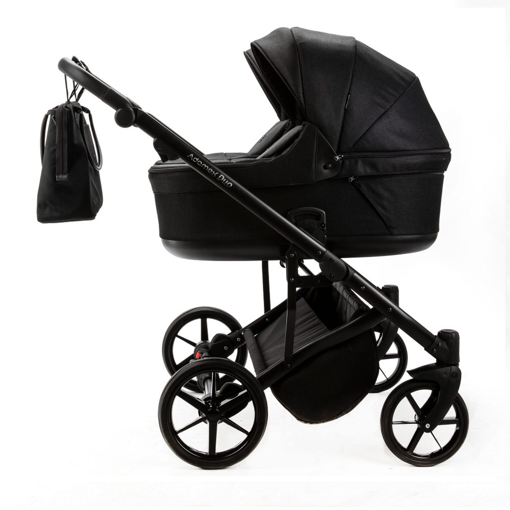 Детская универсальная коляска Adamex LEO DUO (2в1) DUO-TK53 - Черный