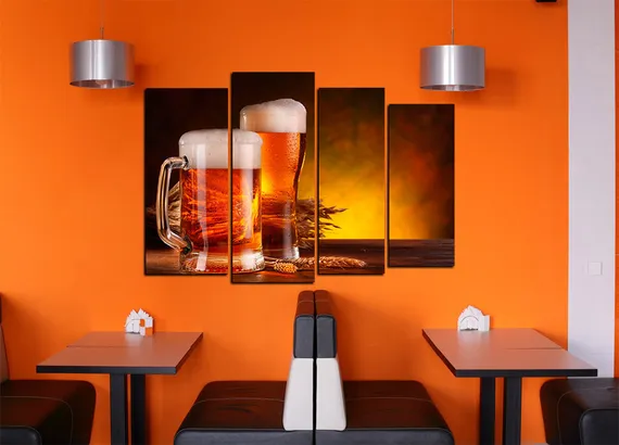 Модульная картина "Бокал хмельного"