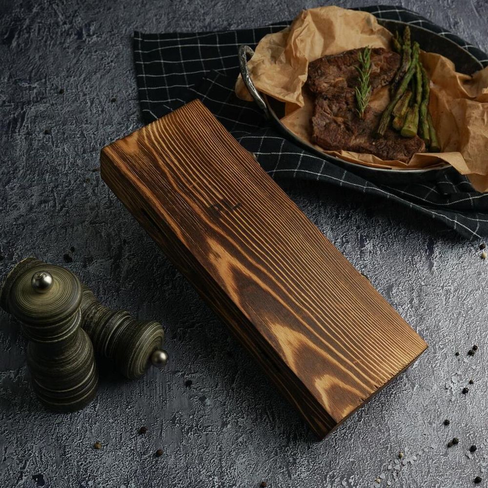 Набор для стейка нож+вилка "Vintage   Premium" дерев. футляр Pakka Black P.L. Proff Cuisine