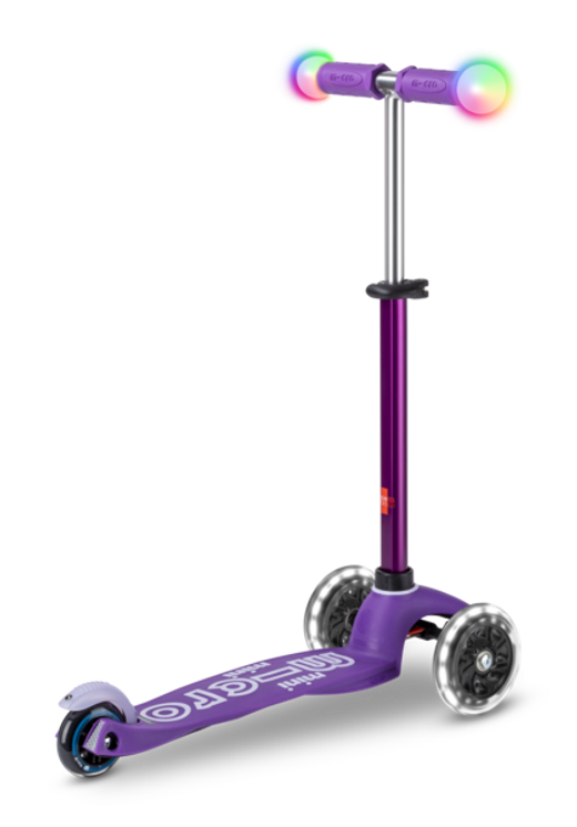 Самокат Mini Micro Deluxe Magic LED сиреневый