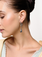 Серьги "Drop Petrol" Silver