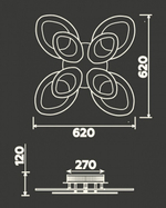 Потолочная люстра Ambrella Light FA FA4493