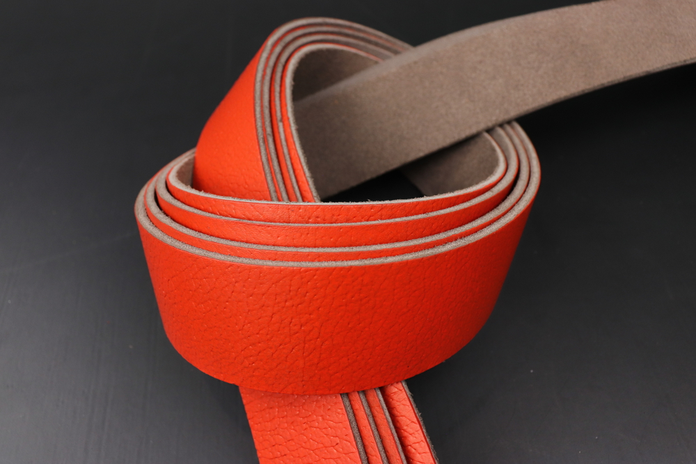 Ременная заготовка мандарин с лицевой отделкой + плита Терра