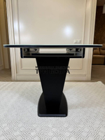 Кухонный раздвижной стол "Прадо", белый мрамор