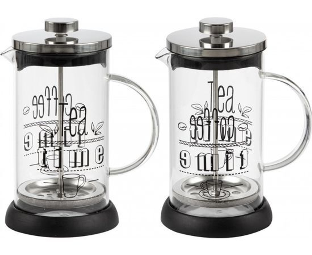 Чайник/кофейник (френч-пресс) 350мл, MOMENTO, нерж.сталь/стекло, 7530 Mallony