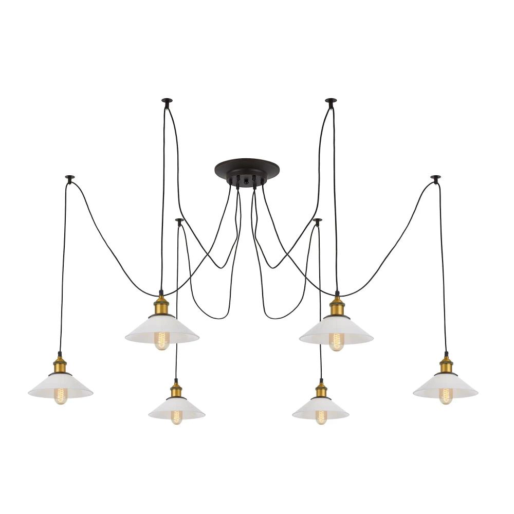 Citilux Эдисон CL451061 Люстра паук Венге Бронза