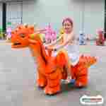 Парковый электромобиль «Дракончик» детский, 1 место, на батареях для проката