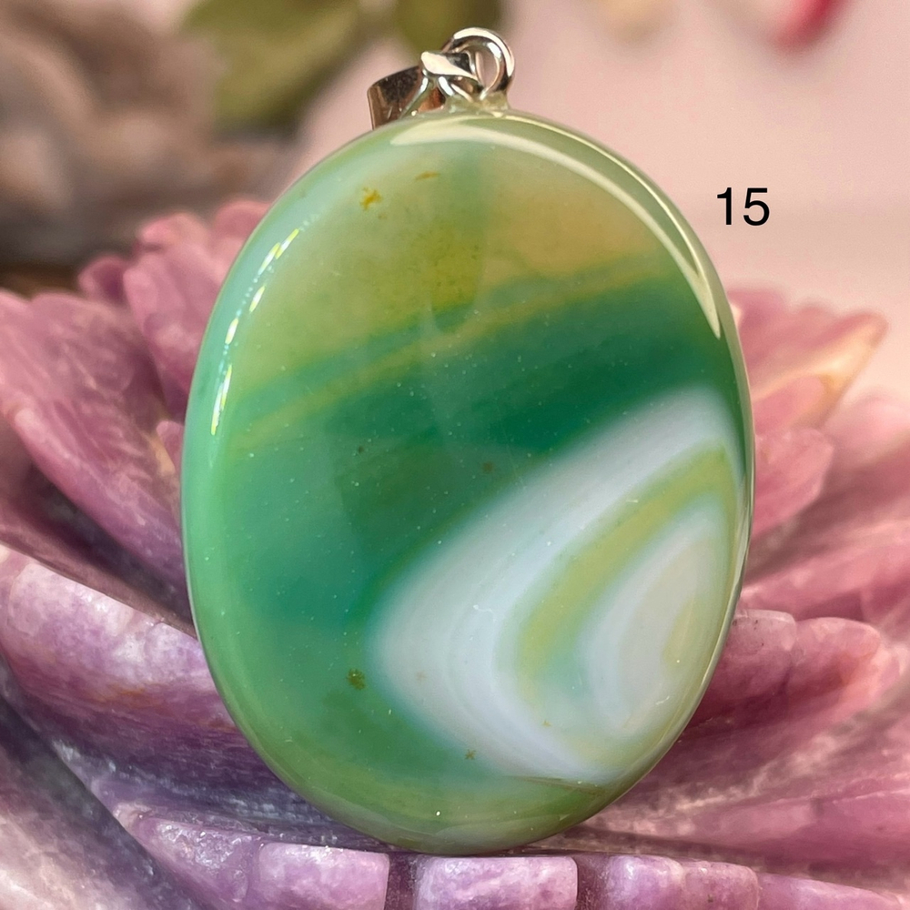 46891 Агат цветной тон. Кулон овал 40мм