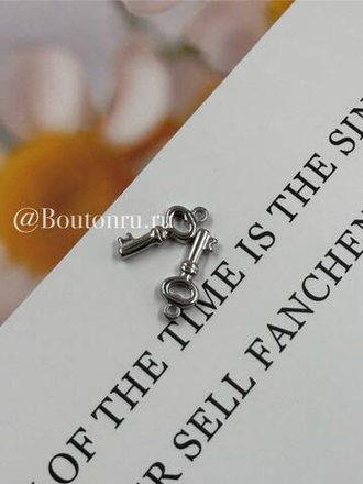 Подвеска "Ключик" серебристая 20х8мм