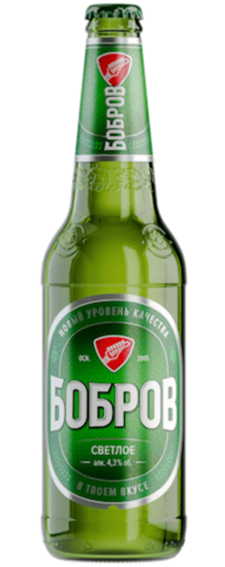 Пиво "Бобров" Светлое 0,5л. Бобруйский бровар