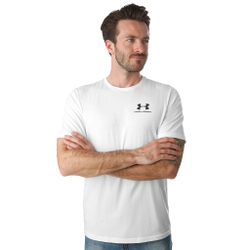Мужское теннисное поло Under Armour Sportstyle Left Chest T-Shirt Men - White, Black