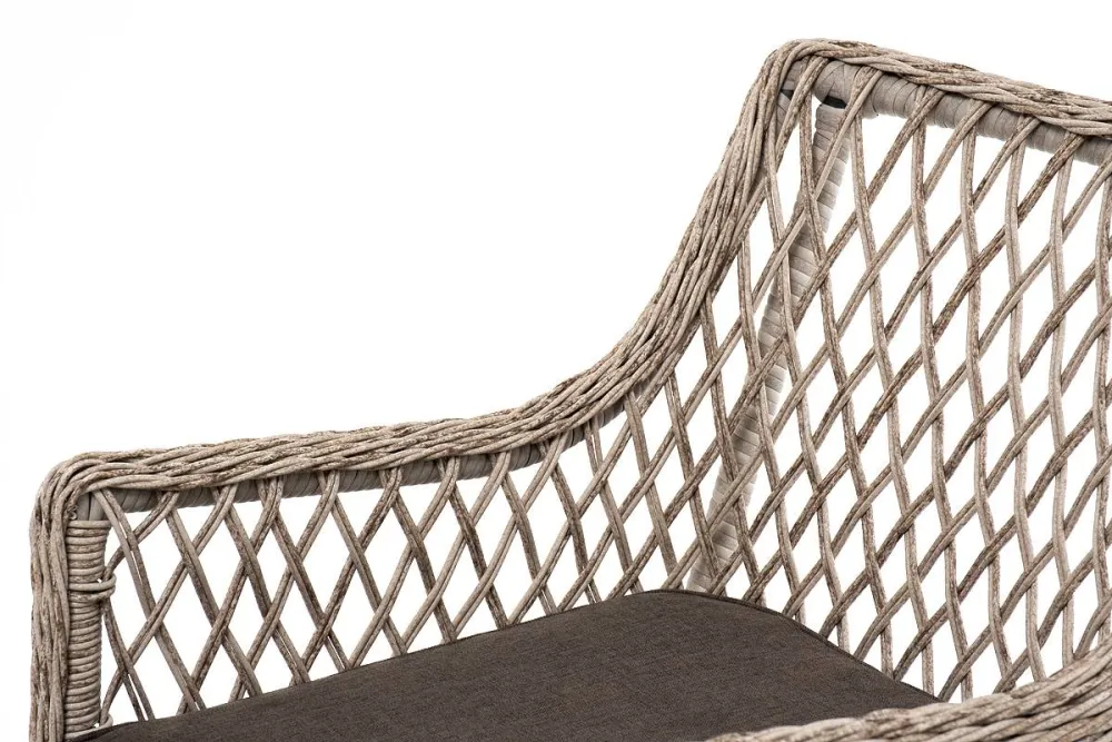 "Эспрессо-80 L" обеденная группа плетеная, цвет бежевый