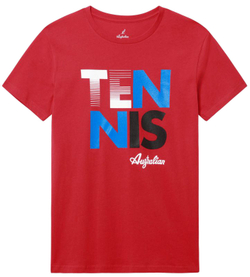 Мужская теннисная футболка Australian Logo T-Shirt - bright red