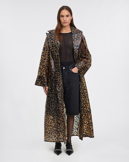Mes Demoiselles Стильный дождевик с леопардовым принтом