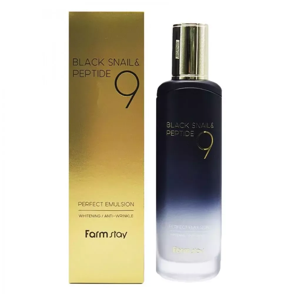 Farm Stay Black Snail Peptide 9 Perfect Emulsion эмульсия для лица с муцином улитки и пептидами