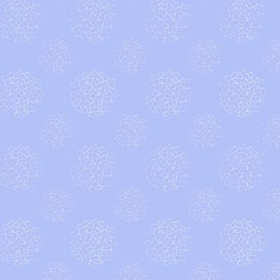 Белый контур гортензии на лавандовом фоне