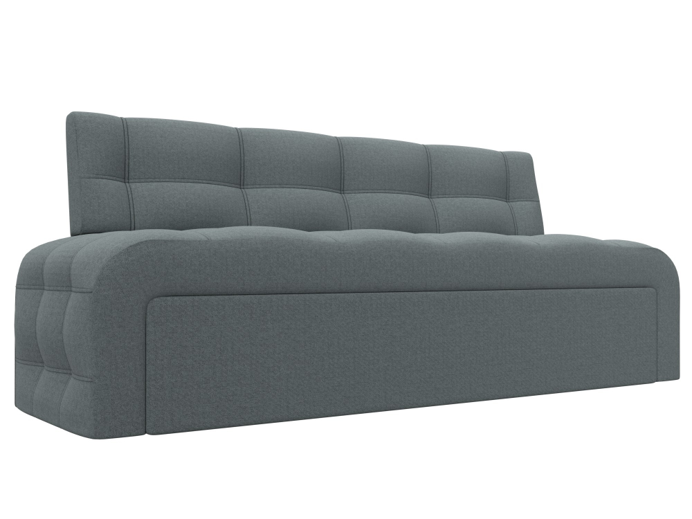 Диван кухонный прямой Люксор, Амур 07 серый, Рогожка, 125822