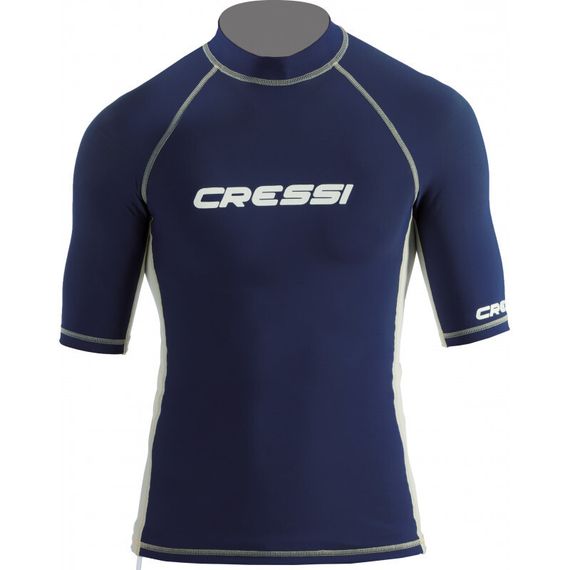 Гидрофутболка-рашгард Cressi Rash Guard с коротким рукавом синяя