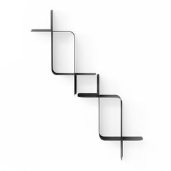 Набор металлических настенных полок Montage, 2 шт., черные