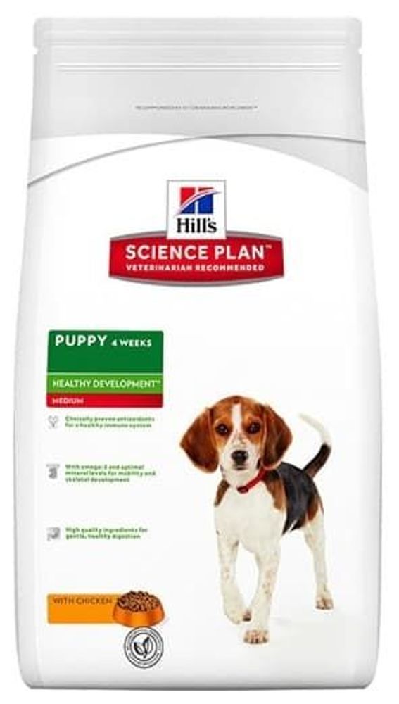 Hill's SP 1кг Healthy Development корм для щенков средних пород с курицей
