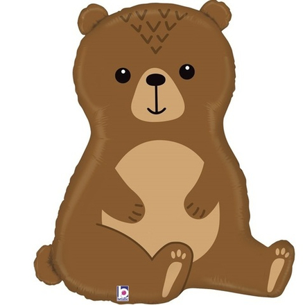 Шар (34""/86 см) Фигура, Лесной Медведь, 1 шт. Ж3