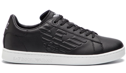 Мужские кроссовки EA7 Unisex Leather Sneaker - black