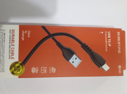 Кабель iPhone Lightning BOROFONE BX51 1м, 2.4A.   черный