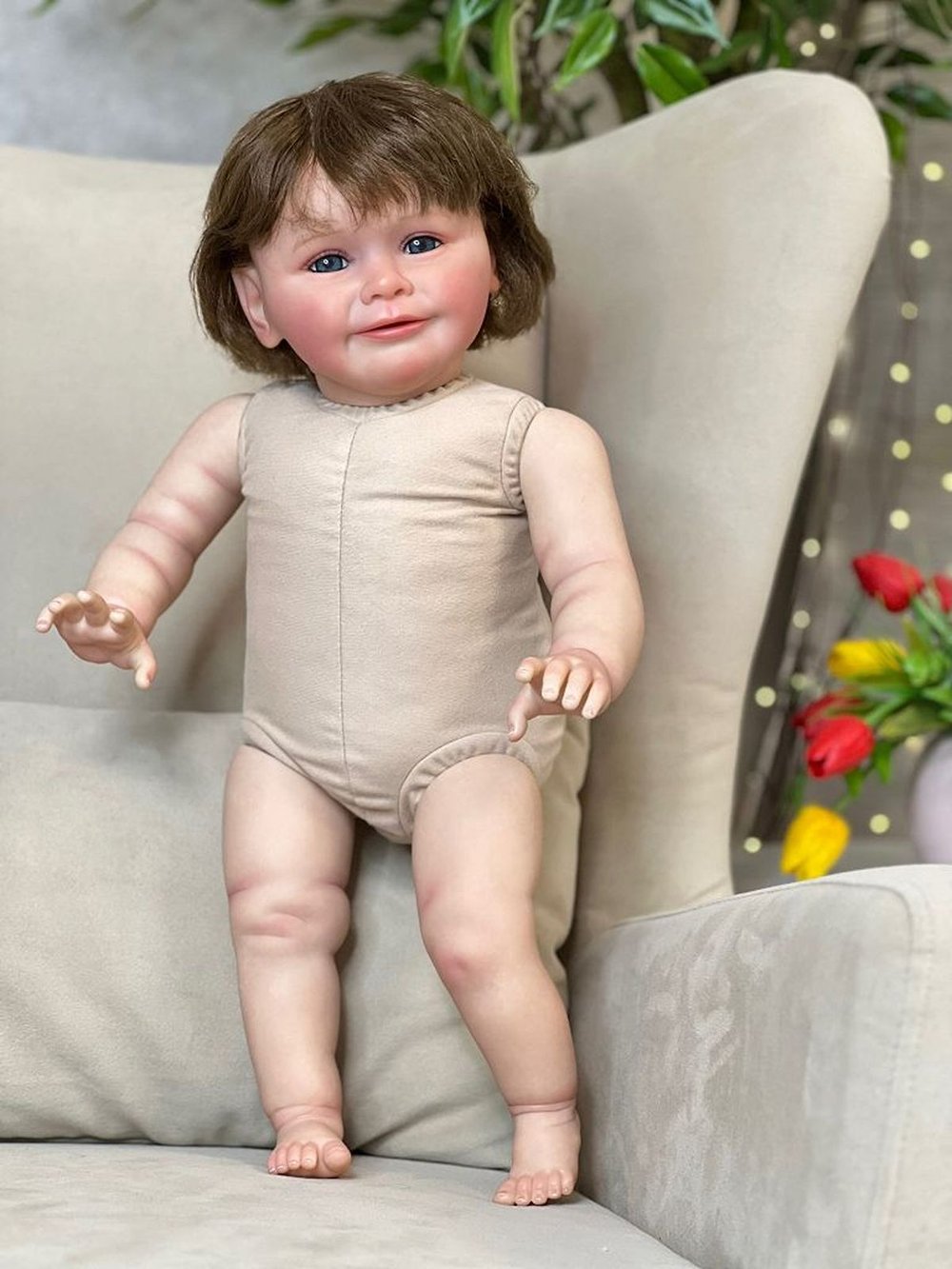 Кукла Реборн мягконабивная 60см в пакете (FA-578)