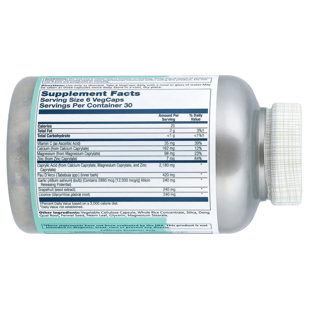 Solaray, Yeast-Cleanse, 180 растительных капсул