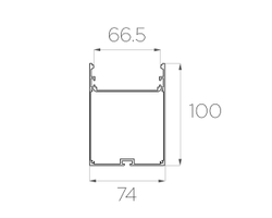 Профиль накладной алюминиевый LC-LP-10074-2 Anod