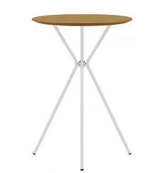 Барный стол Kilig Ø60х110 см, белый, американский беленый дуб