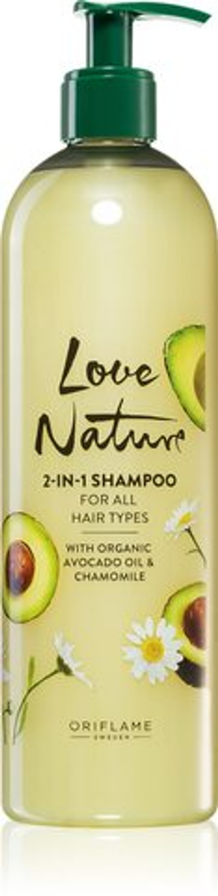 Oriflame Love Nature Organic Avocado Oil & Chamomile - 2 в 1 ухаживающий шампунь /   500  ml  / GTIN 2800018779862