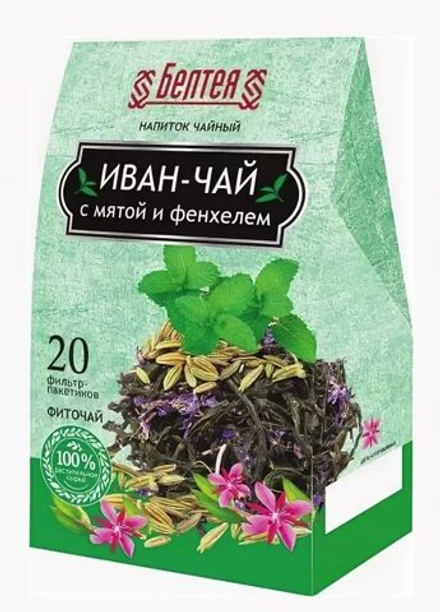 Фиточай "Иван-Чай" с мятой и фенхелем 20 пак. Белтея