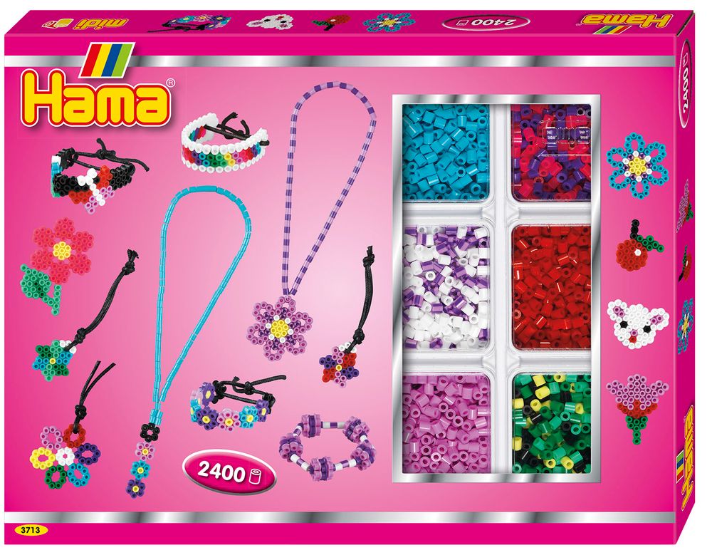Hama Набор термомозаики Midi 2400 шт + Цветок (3713)