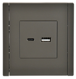 FORTE&PIANO Розетка USB A+C 3,1А FP350 серый IEK
