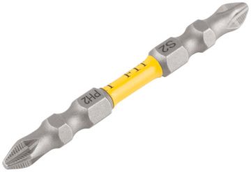 Биты кованые, сталь S2, двусторонние  65 мм PH2/РН2, Профи  2 шт., блистер