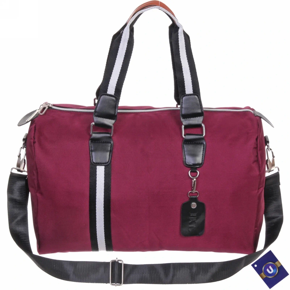 Сумка спортивная «Sports style», на молнии, с белой полосой, цвет красный, 40*22*26 см