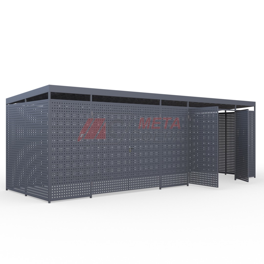 Площадка для сбора мусора Перфо на 5 баков